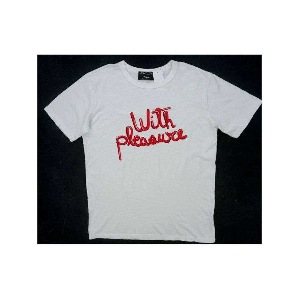 NWT MONOGRAM Mens White Graphic Classic Fit T-Shirt L